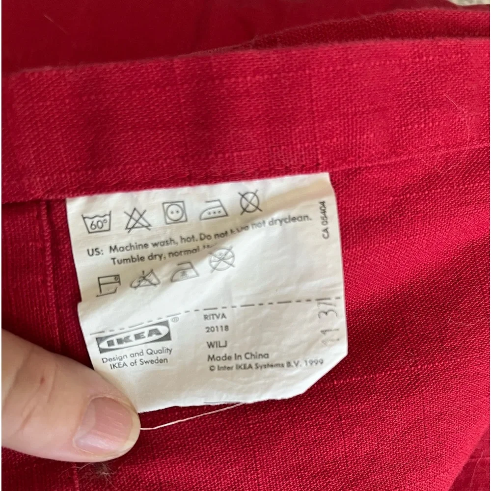 Ikea Wilj Ritva Curtain Two Panels Red 54x94